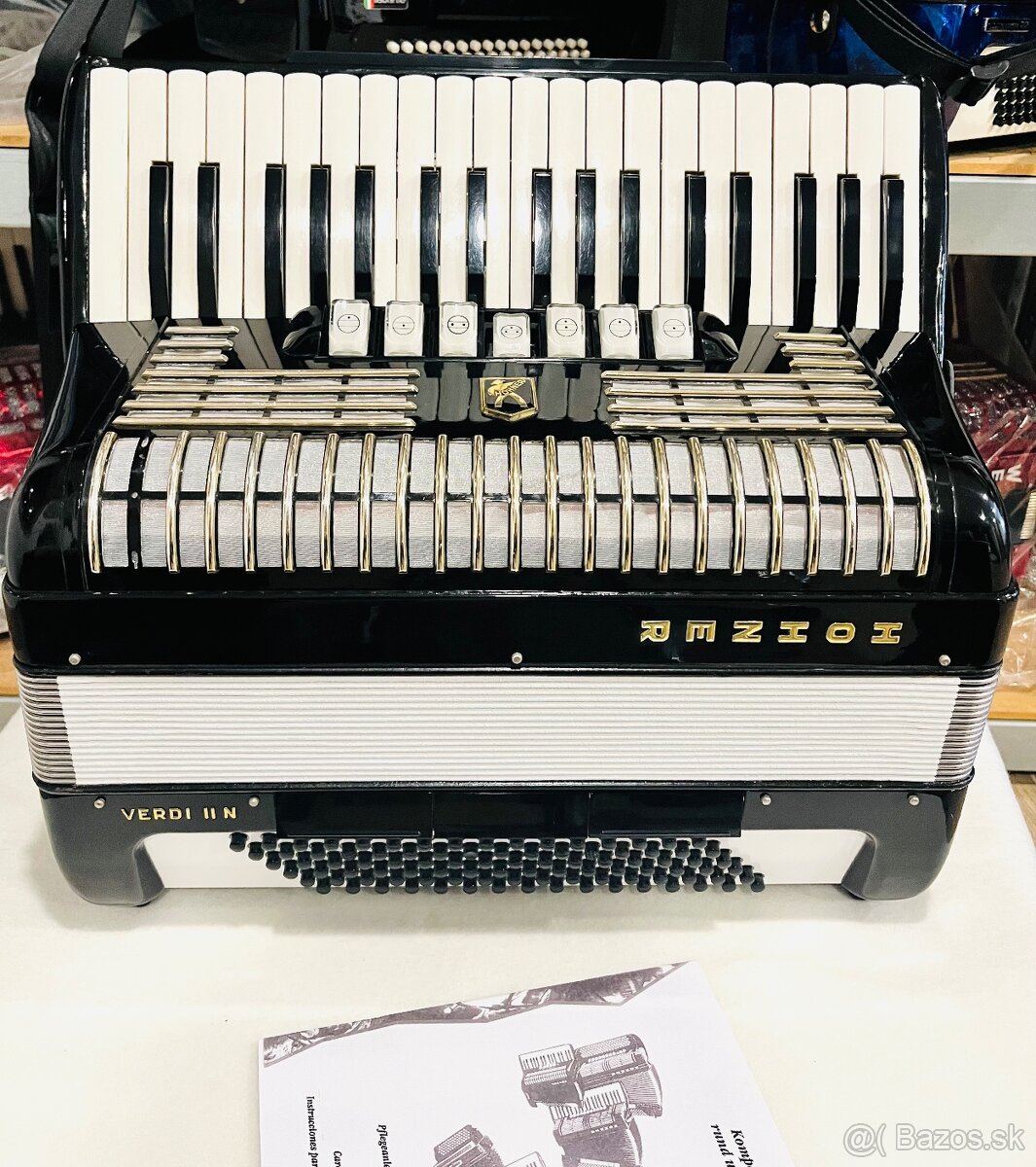 Predám akordeón Hohner Verdi II N- 96 Basový - 3