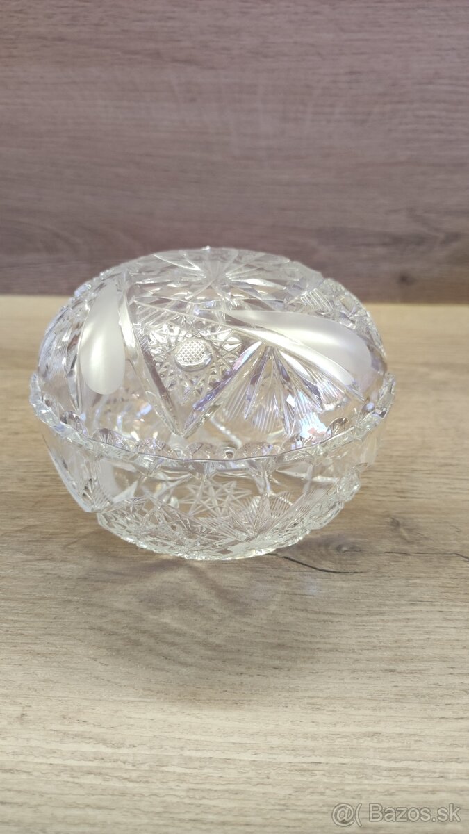 Krištáľová váza a miska - 3