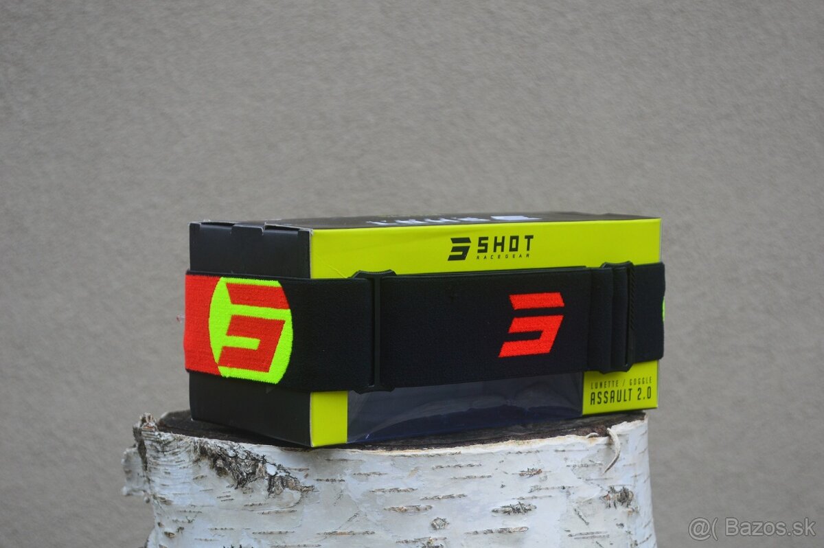 Okuliare mx sx SHOT žlté fluo červené - 3