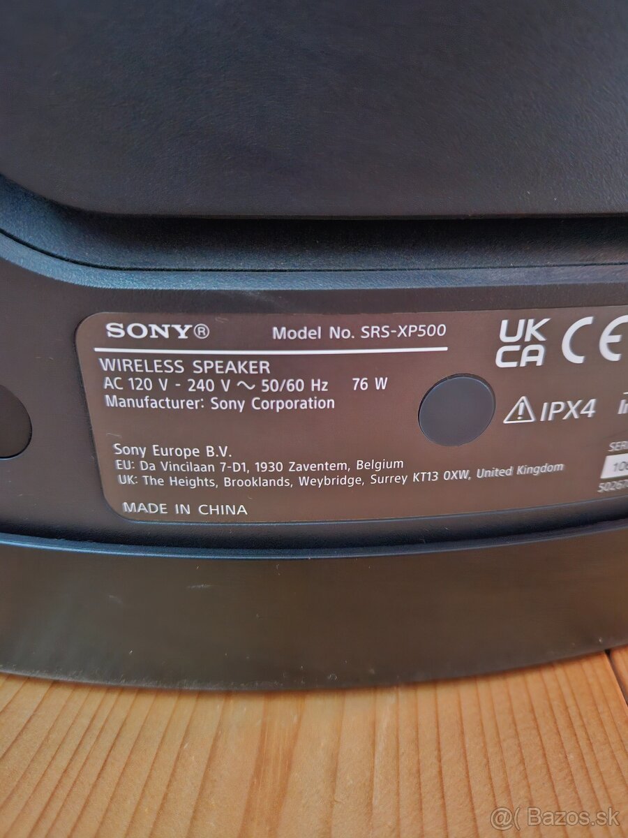 Sony SRS - XP 500. Výkon 76W. - 3