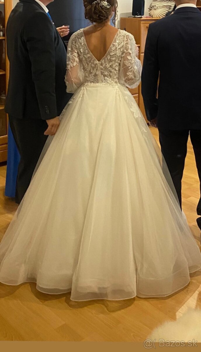 Svadobné šaty + spodnica s kruhom - 3