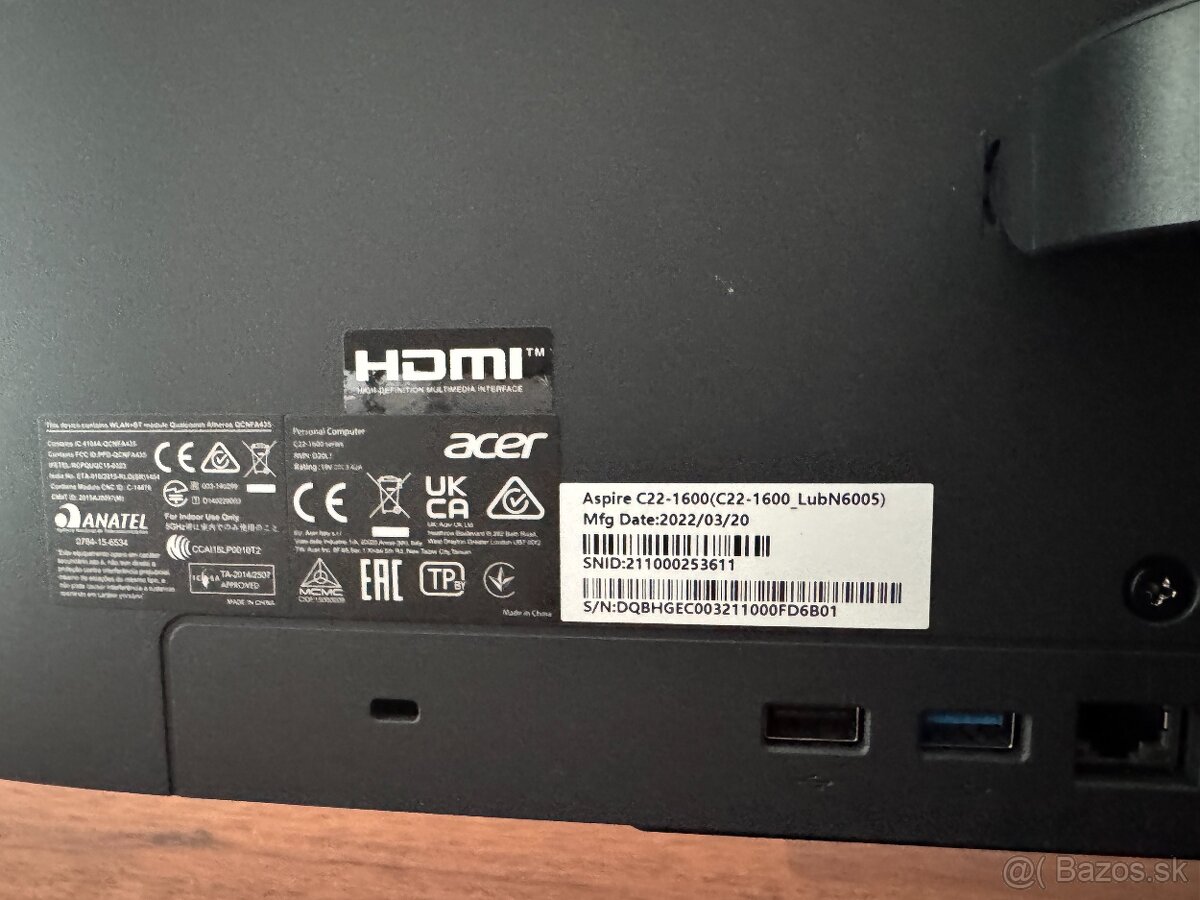 🖥️ Acer Aspire C22-1600 – All-in-One PC - 3