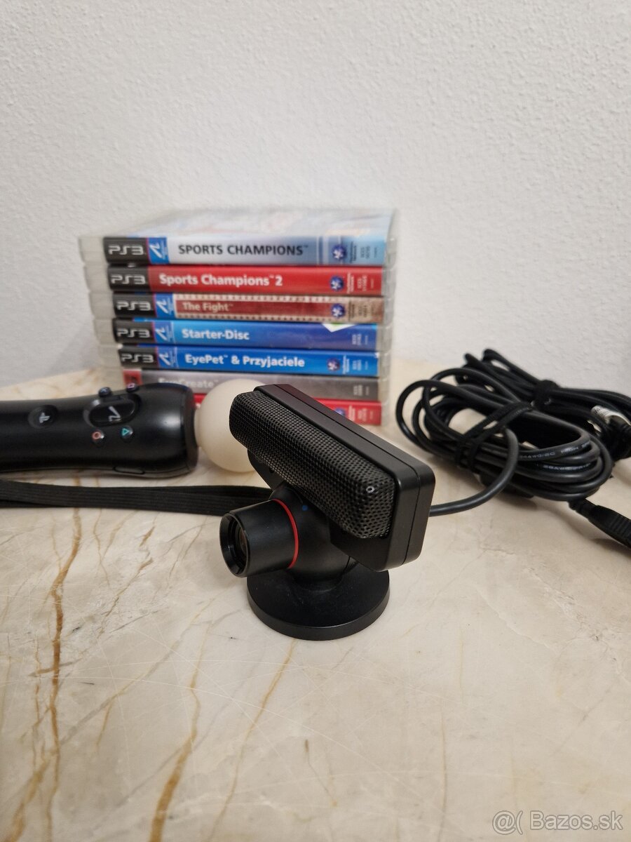 PlayStation 3 Move set - 1x pohybový ovládač. + 7 hier - 3