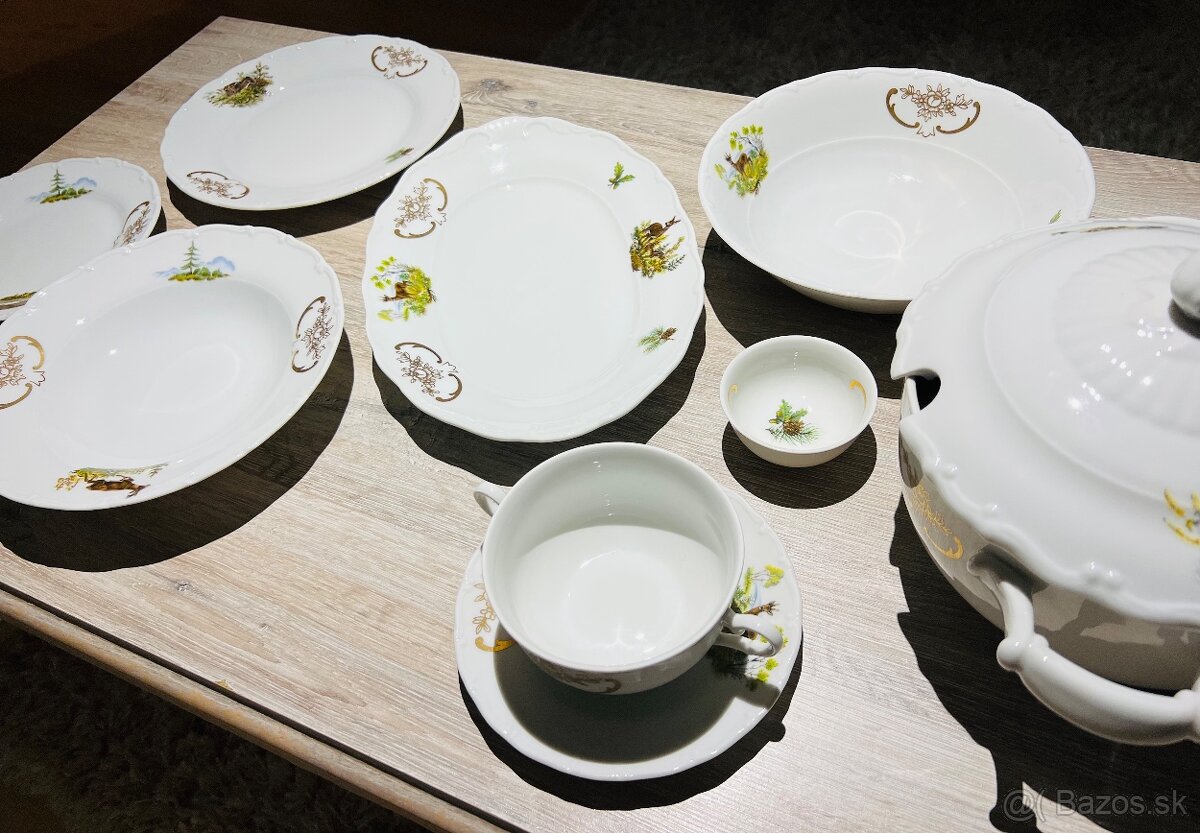 Jedálenska súprava s poľovníckym motívom pre 6 osôb - 3