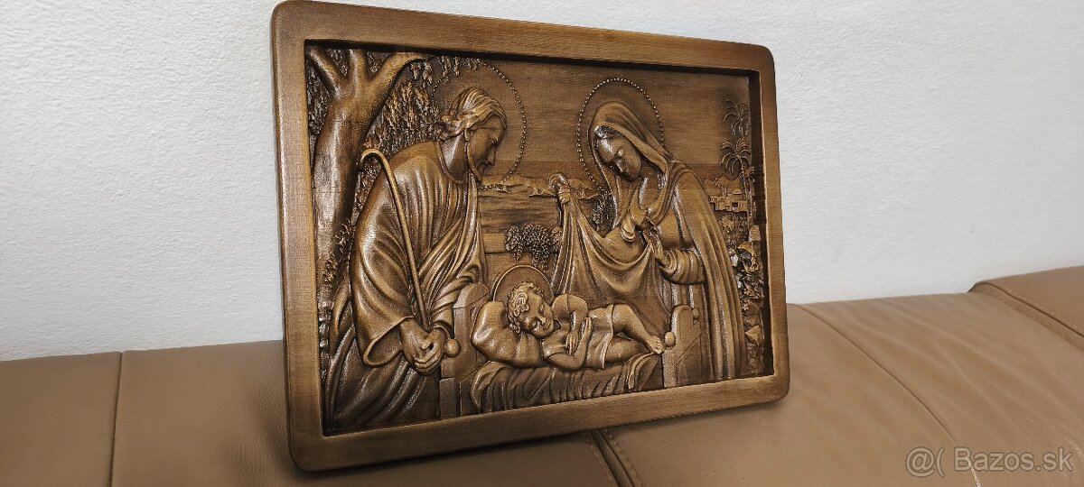 Drevený obraz Svätá rodina 30/40cm.hrubka 2cm. - 3