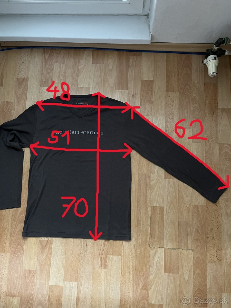 Čierne / hnedé tričko L - 3