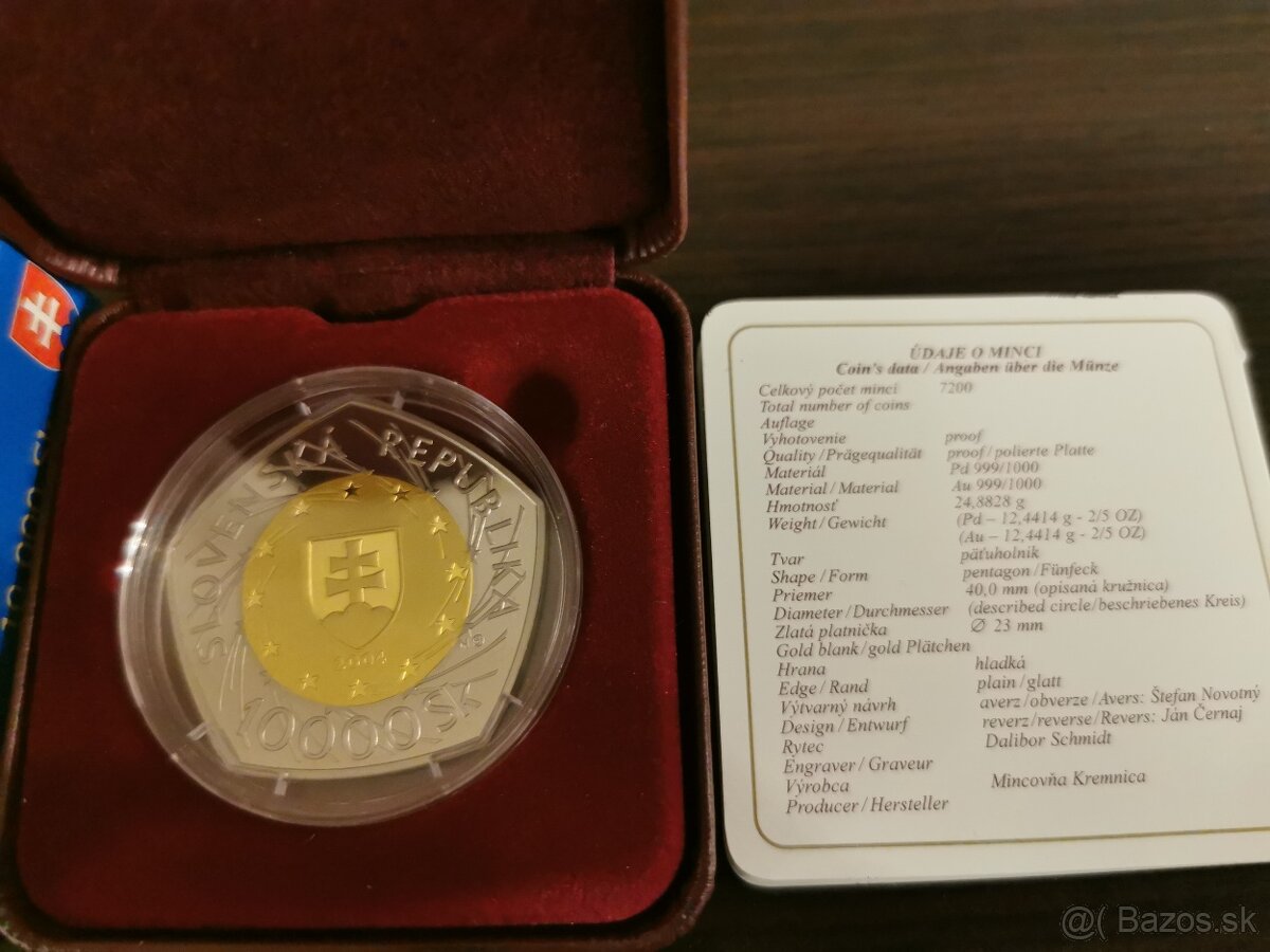 Predém SK mince nominal 5000,-SK -zlate - 3