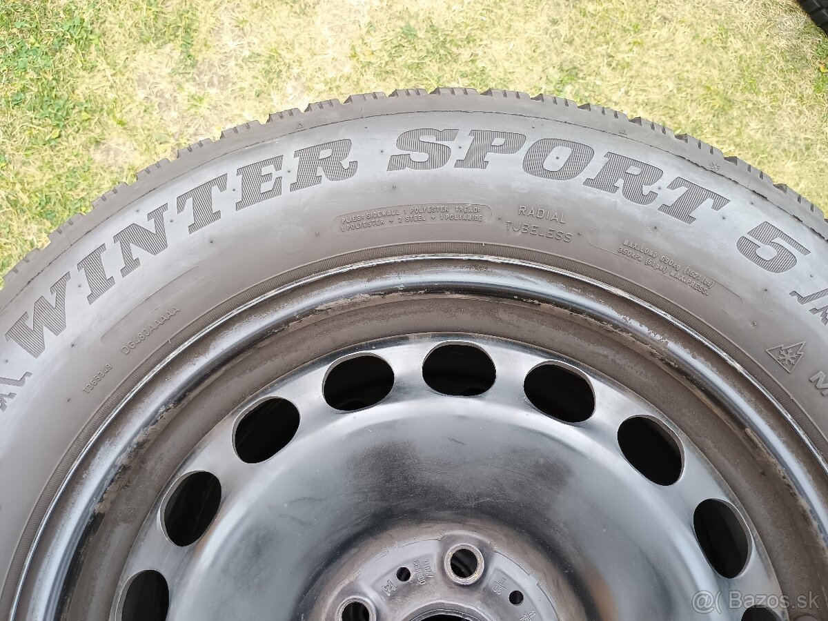 Sada kolies Škoda Superb 3, plechové disky + pneu 215/60 R16 - 3