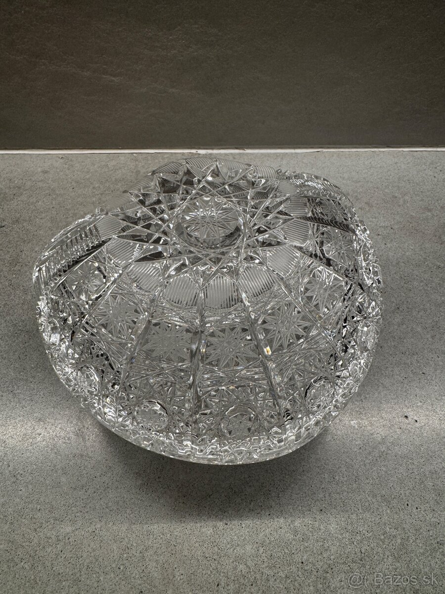 Predam 2 kristalove brusene misky – tvar musle - 3
