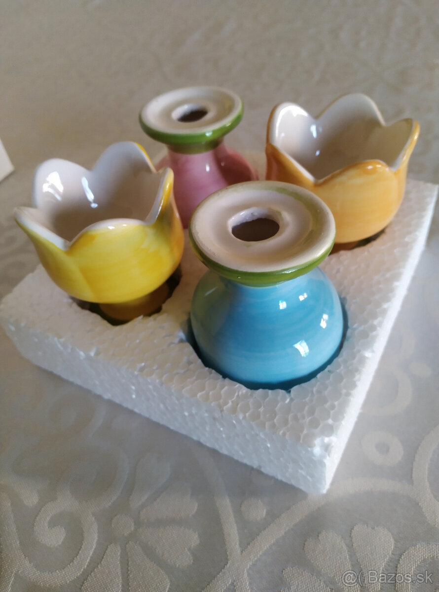 4-dielna keramická sada držiakov na vajíčka - 3