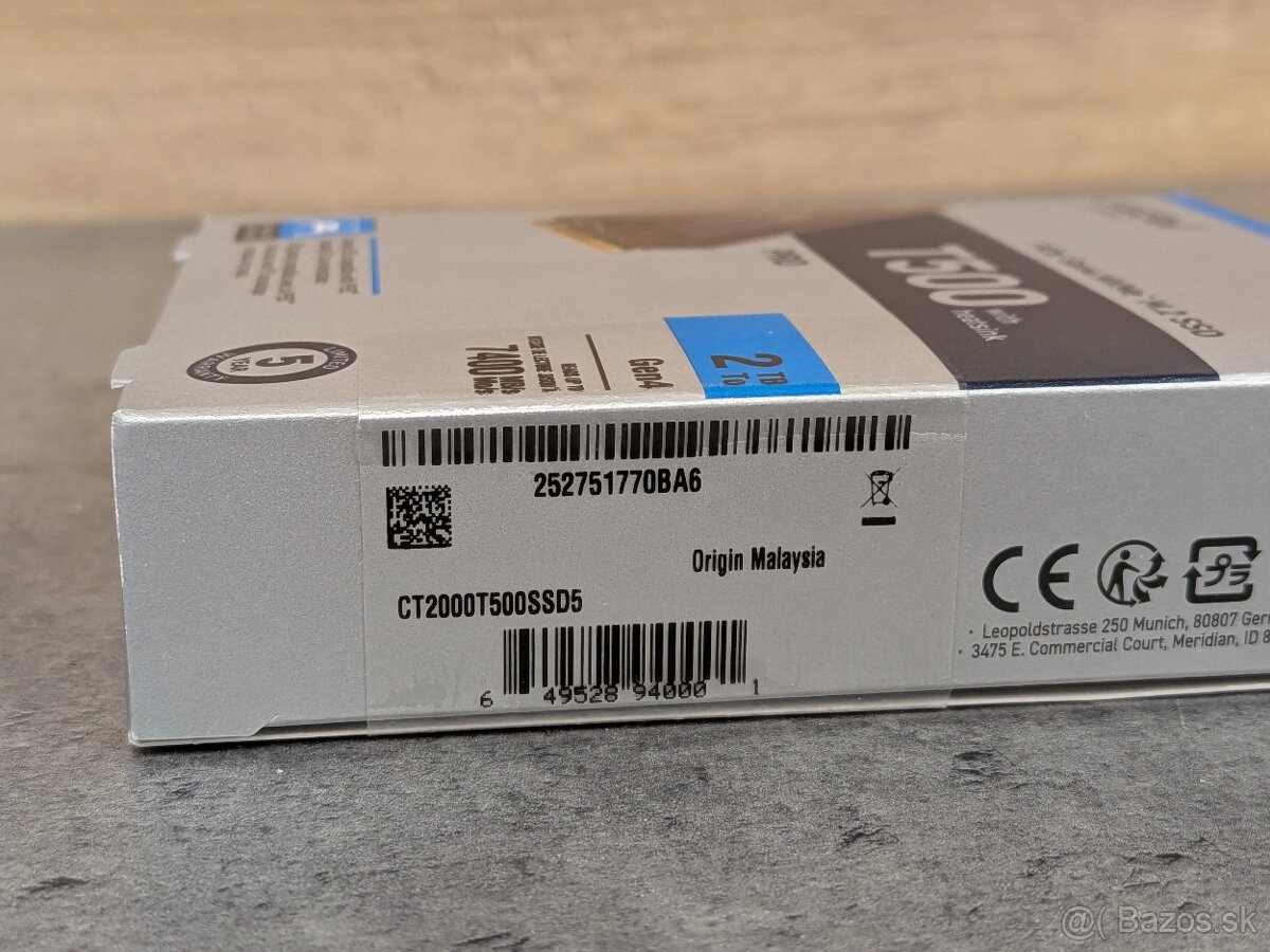 2TB M.2 SSD Crucial T500 with heatsink PS5 compatible - NOVÝ - 3