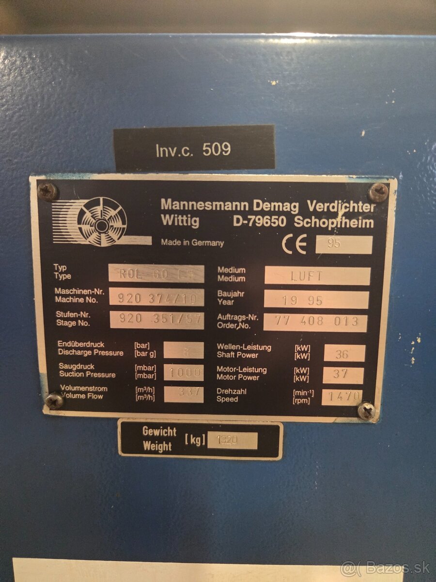 Skrutkovy kompresor Mannesmann Demag - 3