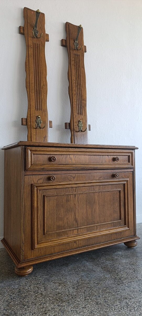 Rustikální botník, věšáky, předsíňový set, masív - 3