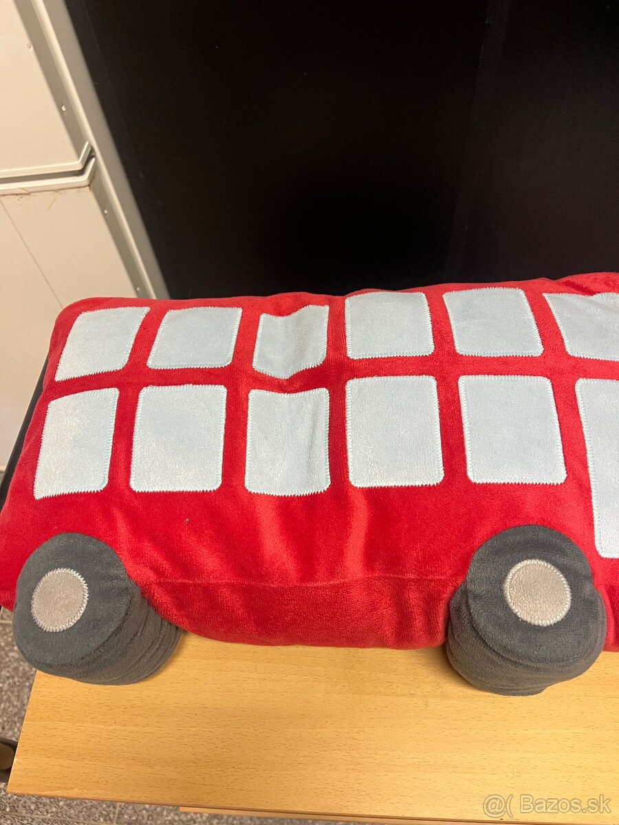 Plyšový detsky vankúšik autobus + lev - 3
