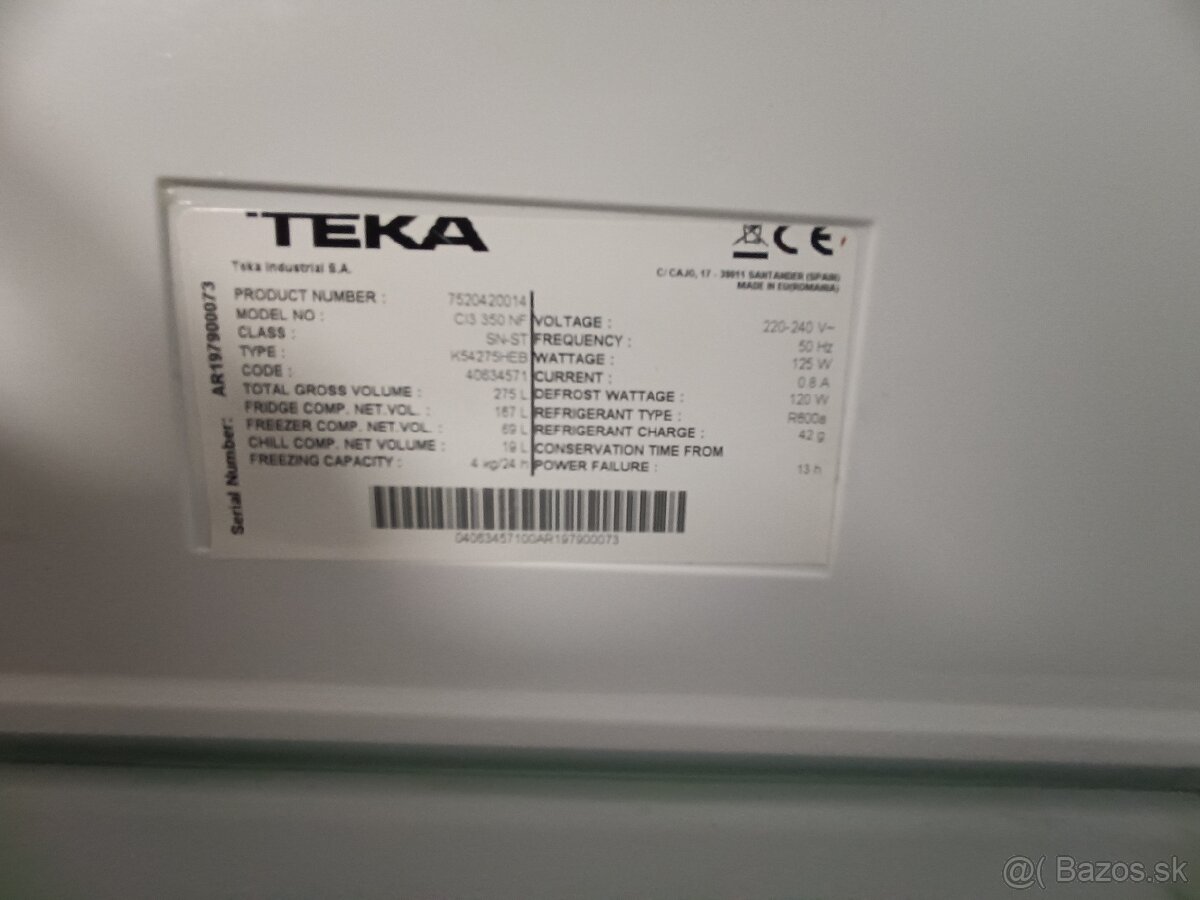 Chladnička s mrazničkou TEKA - 3