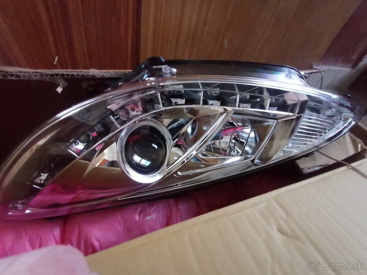 predné chrom svetlá s LED svietením - 3
