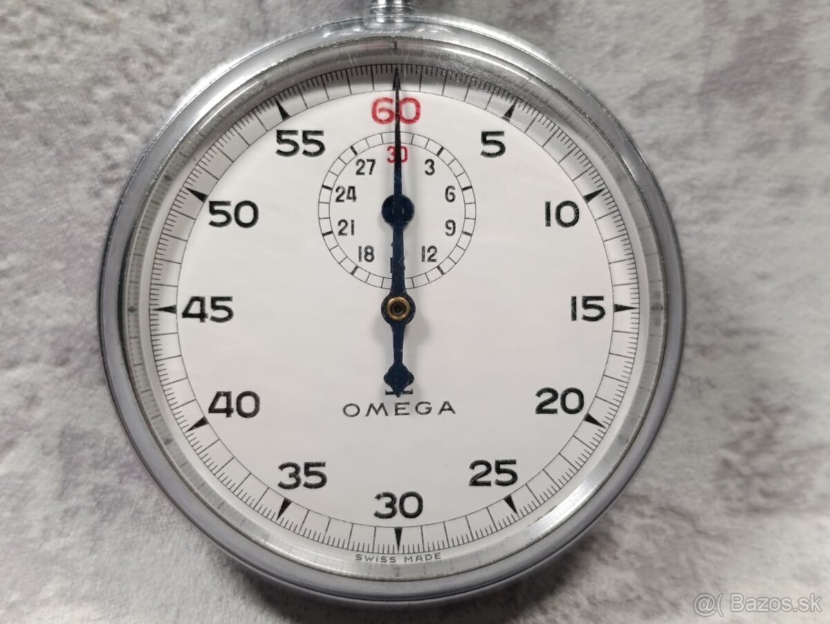 Krásné staré jednotlačítkové švýcarské stopky OMEGA - 3
