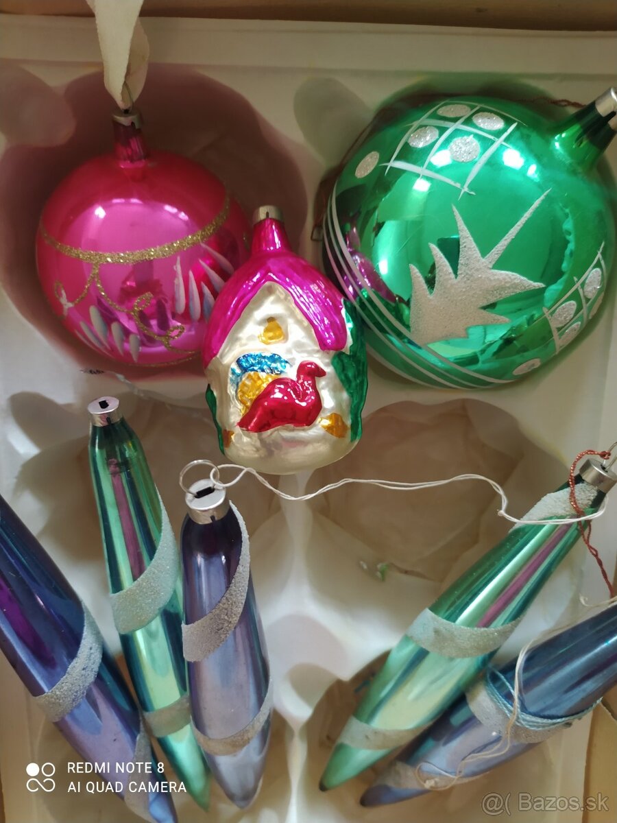 retro vianocne ozdoby , keramika, mix vyber si - 3