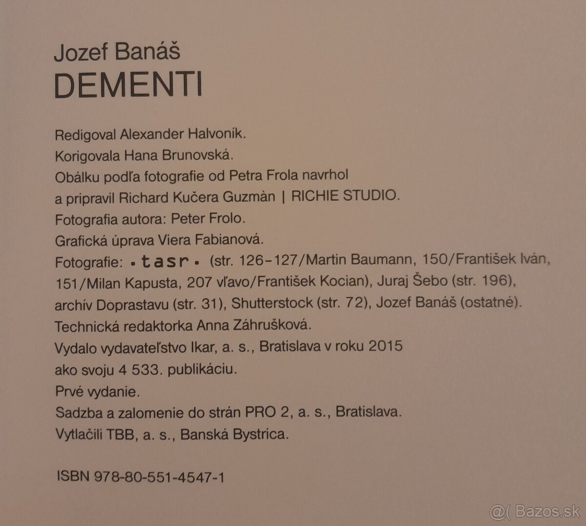 Jozef Banáš: Dementi - 3