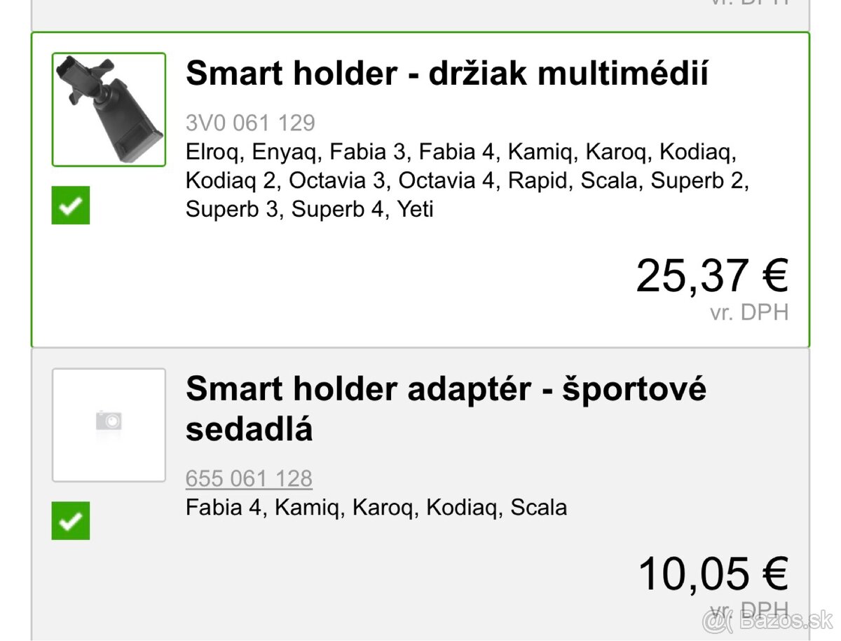 Smart holder - držiak multimédií Škoda (telefon, tablet) - 3