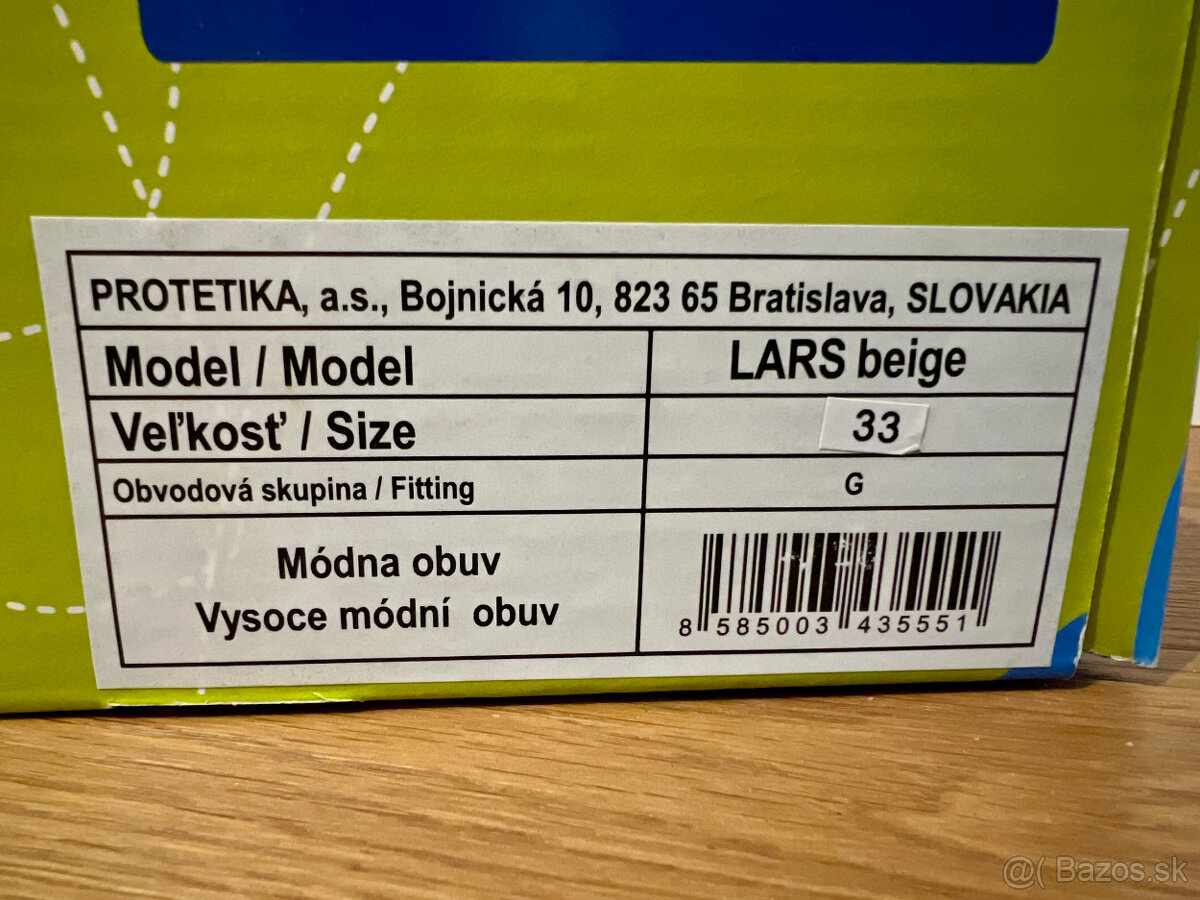 Predám NOVE Protetika Barefoot číslo 33 - Lars Beige - 3