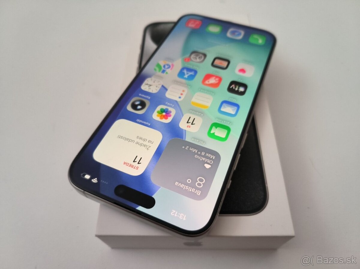 apple iphone 15 PRO MAX 256gb White Titanium 100% Batéria - 3