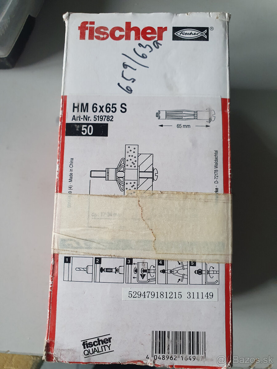 kovová hmoždinka HM 6 x 65 S - 3