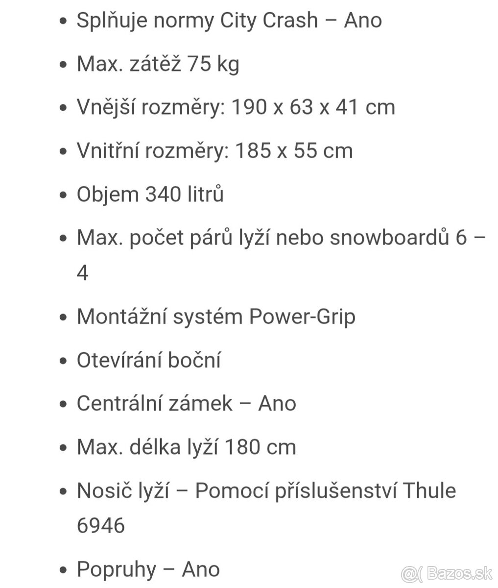 Thule atlantis 600 stresny box - 3
