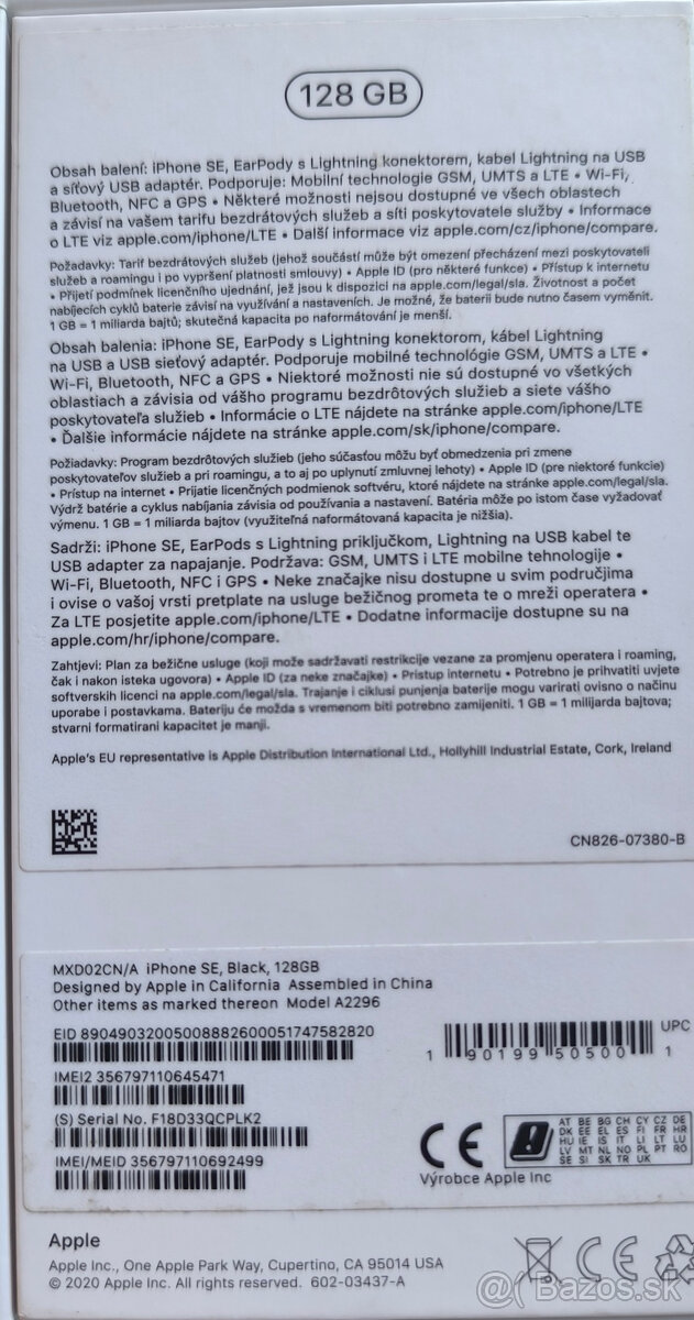 Predám Apple iPhone SE 2020 128GB Black - 3
