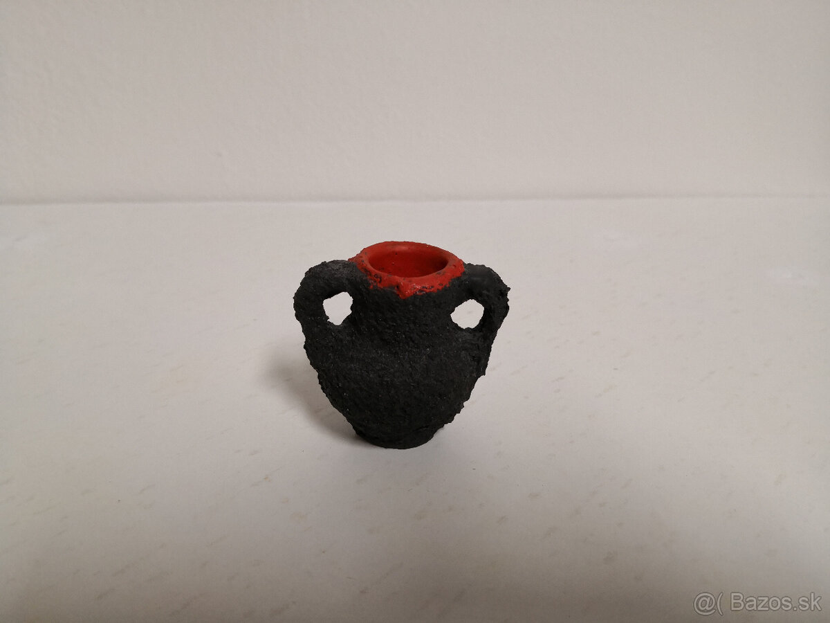 Keramická váza z lávového kameňa 70 roky Etna diz - 3