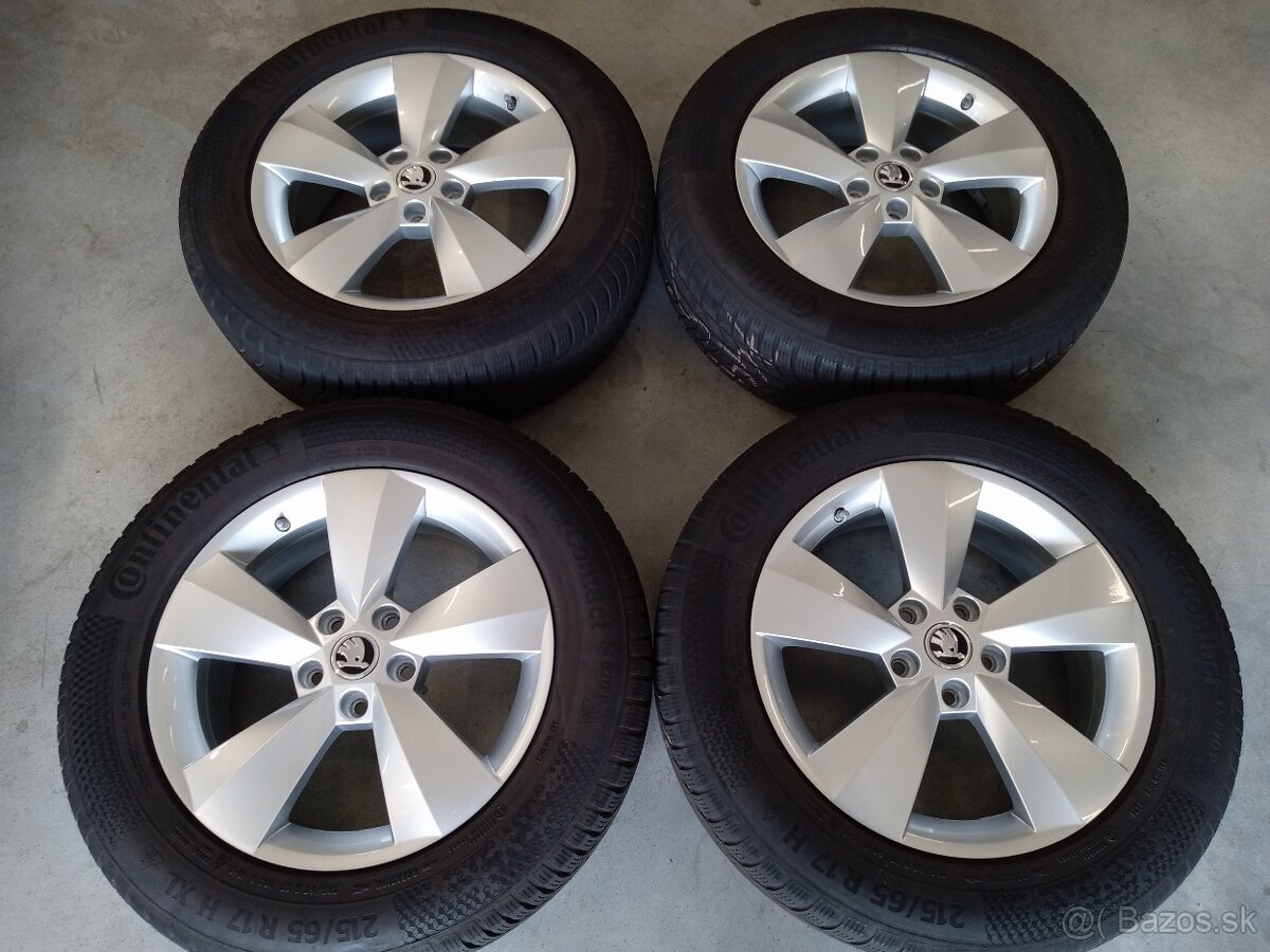 4ks zimne ALU 5x112 R17 6,5J ET38 Original SKODA KODIAQ - 3
