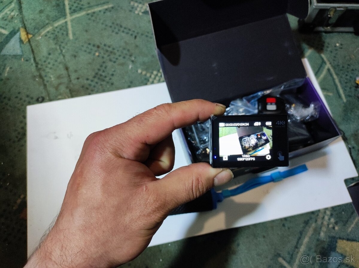 4k/60Fps akčná kamera Exprotrek/dual display - 3
