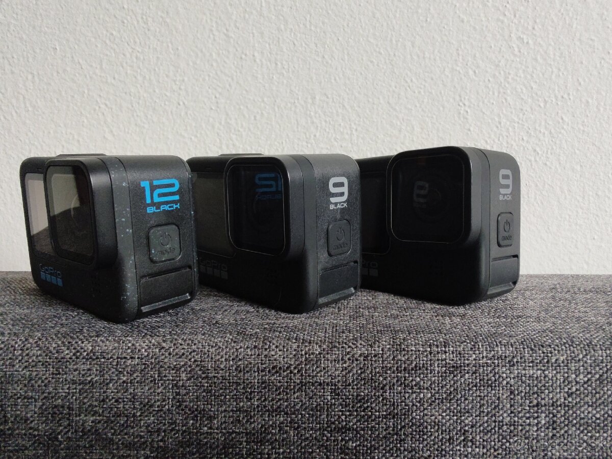 3 x kamera GoPro Hero Black + Príslušenstvo - 3