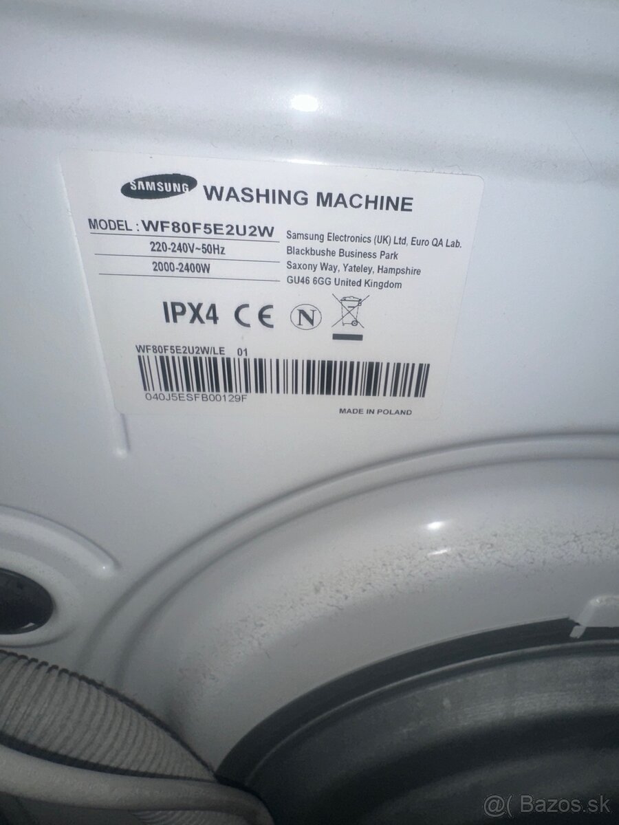 Práčka Samsung WF80F5E2U2W - 3