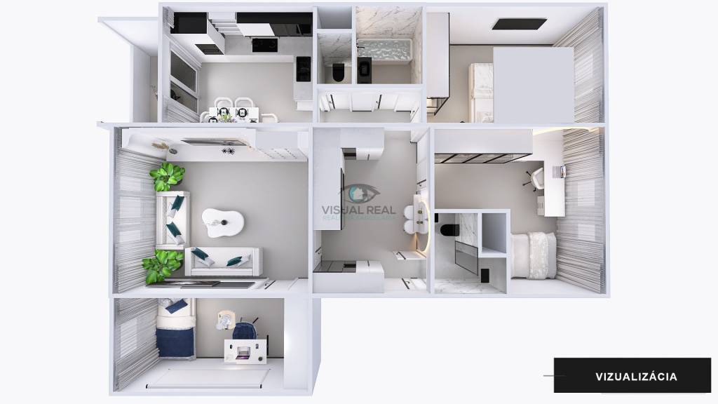 Na predaj 4 izb. byt, 89 m² + log, VETERNICOVÁ + Garážové mi - 3