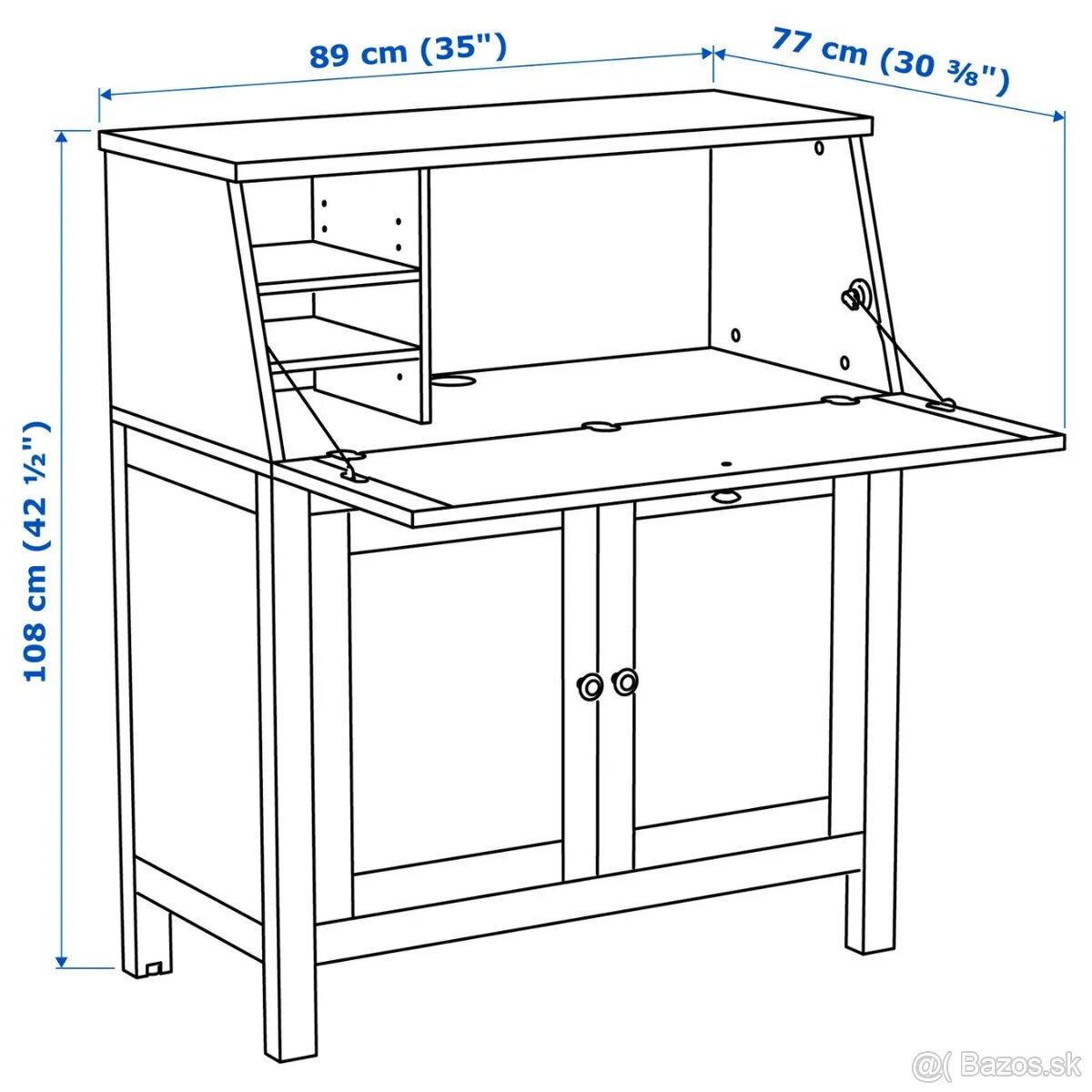 Hemnes komoda + sekretar 2v1 - 3