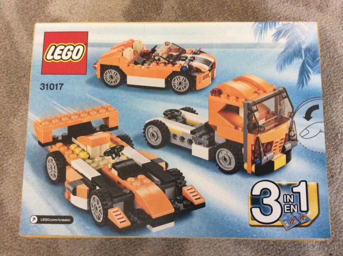 Lego Creator 31017 3v1 Oranžové pretekárske auto, formula... - 3
