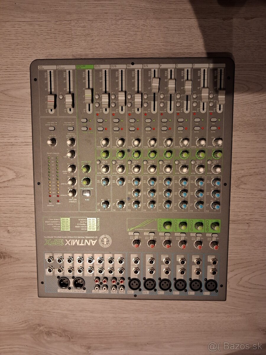 ANT ANTMIX 12FX – 12-kanálový mixpult s efektami (FX) – plne - 3