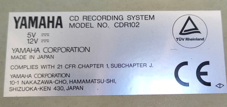 Yamaha CD mechanika CDR102 + kábel iSCSI - 3