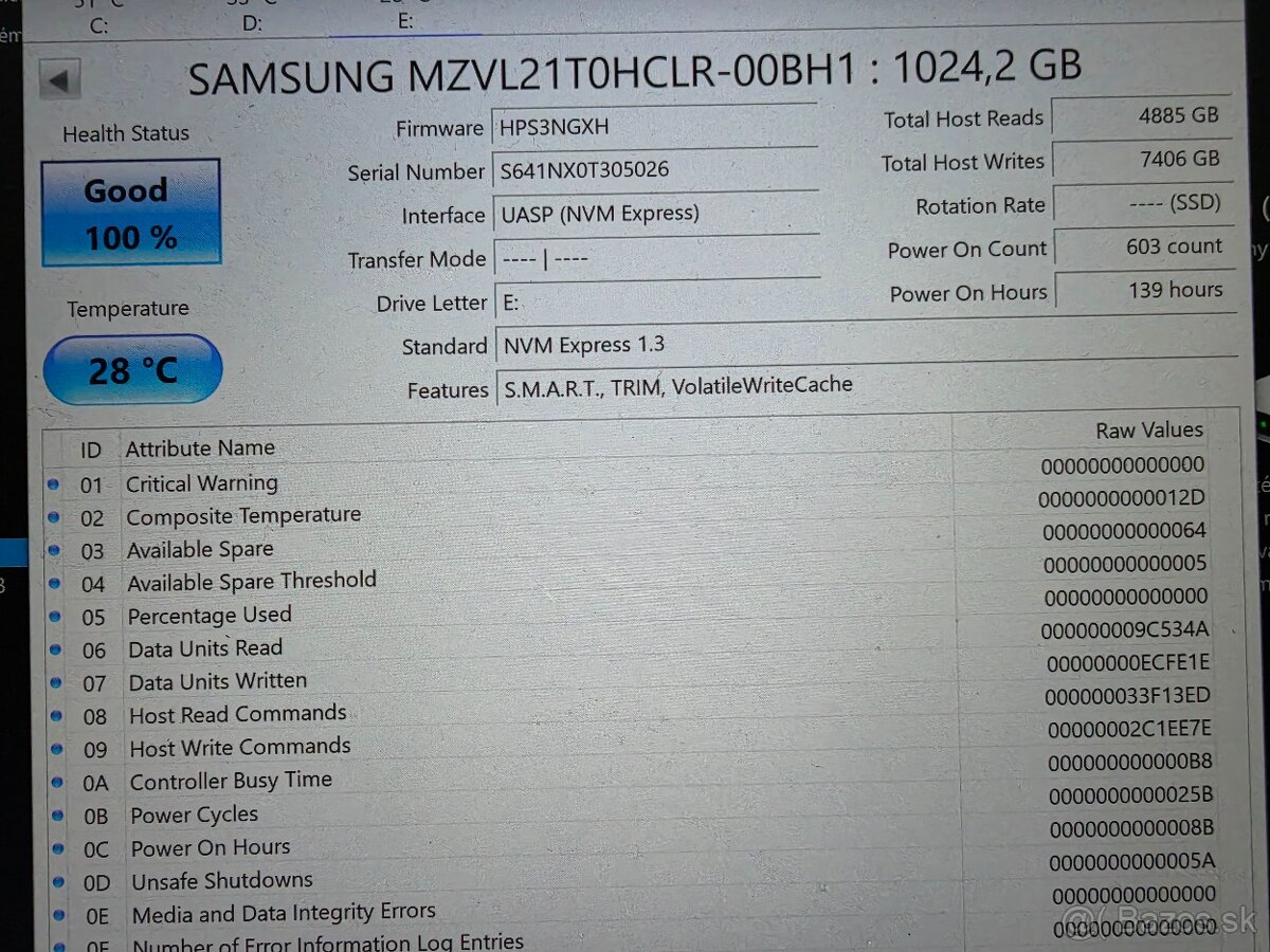 Predám 3 ks disky ssd nmve Samsung 1tb 500gb - 3
