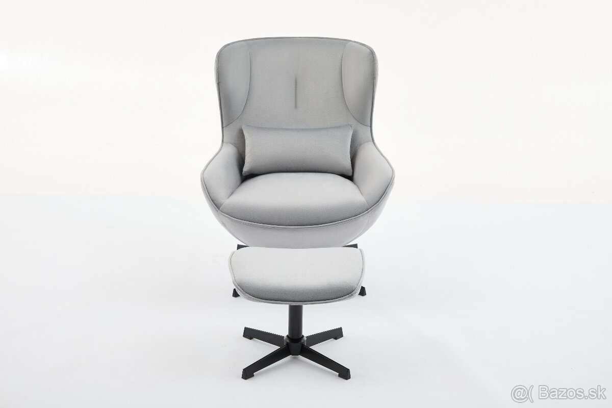 LOREN-360-stupňové otočné kreslo s podnožou - 3