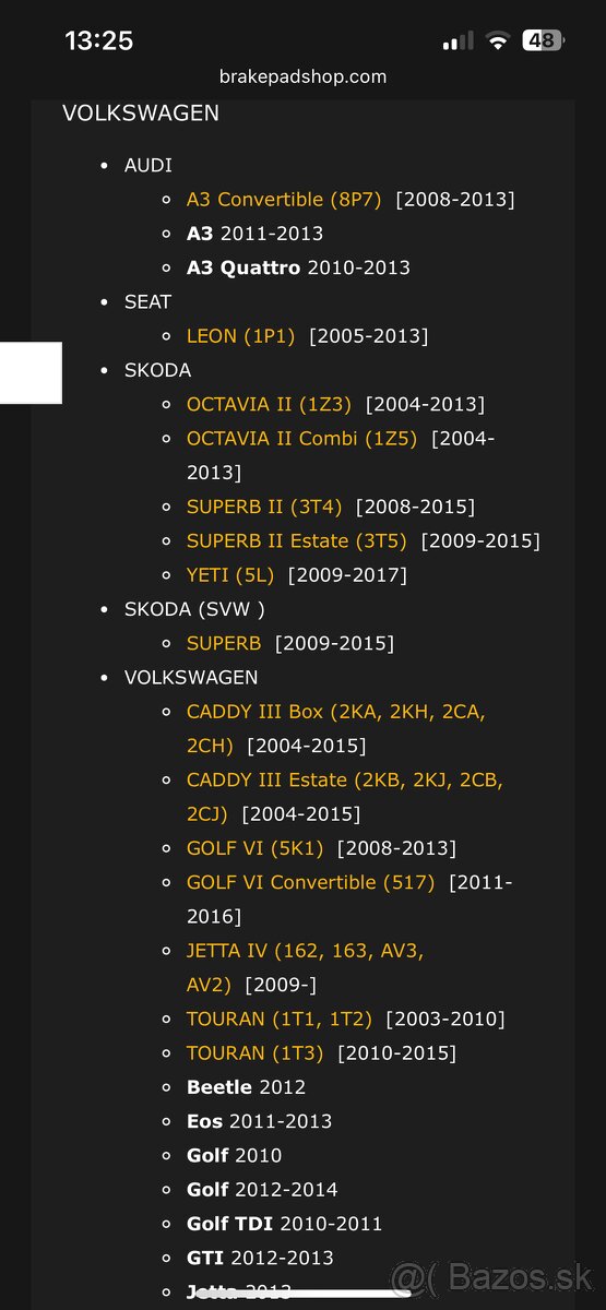 Vw zadne brzdove platnicky 5K0 698 451 - 3