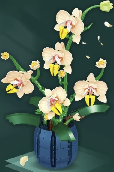 Orchidea, kompatiblná s Lego - 3