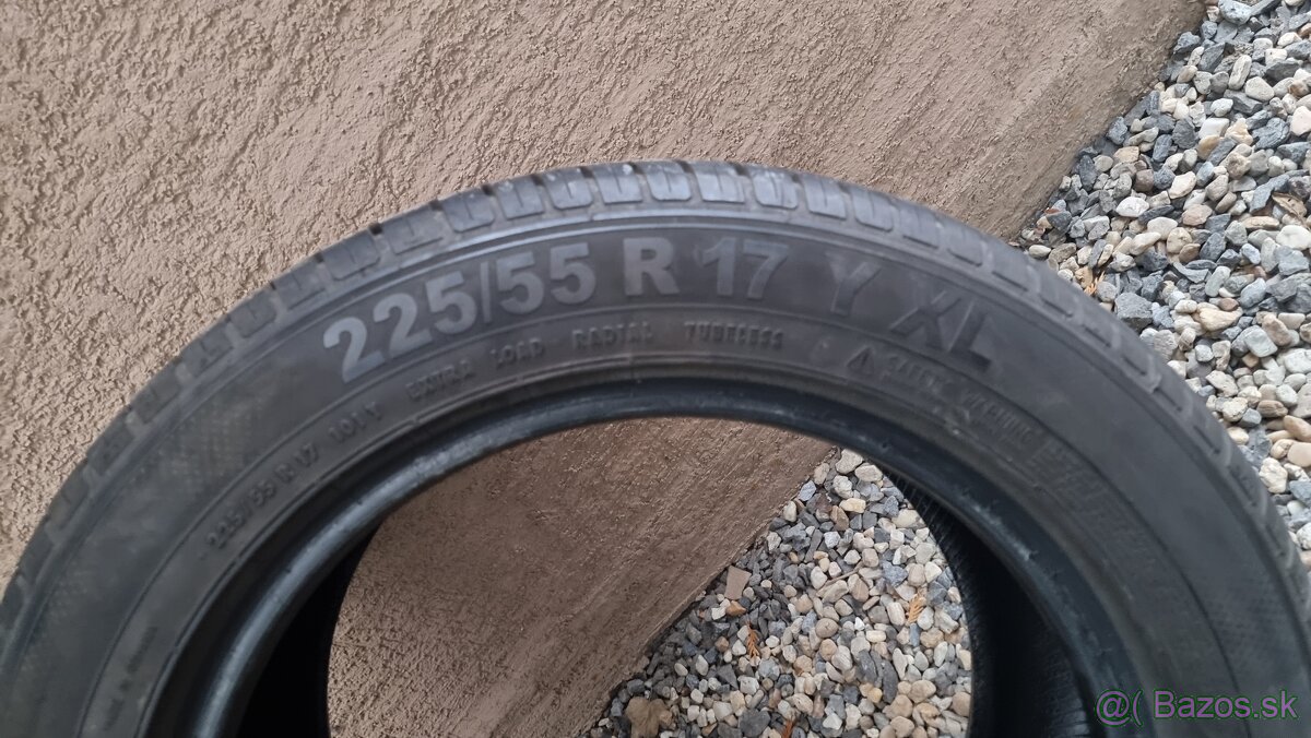 Predám letné pneumatiky Semperit 225/55 r17 Y XL,dot 4723. - 3