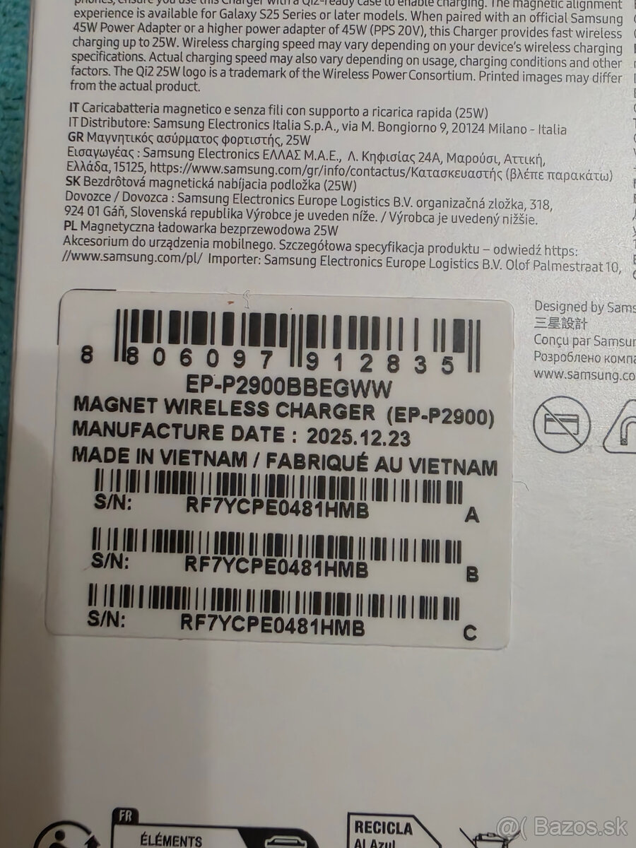 SAMSUNG 25W bezdrôtová nabíjačka NOVÁ - 3