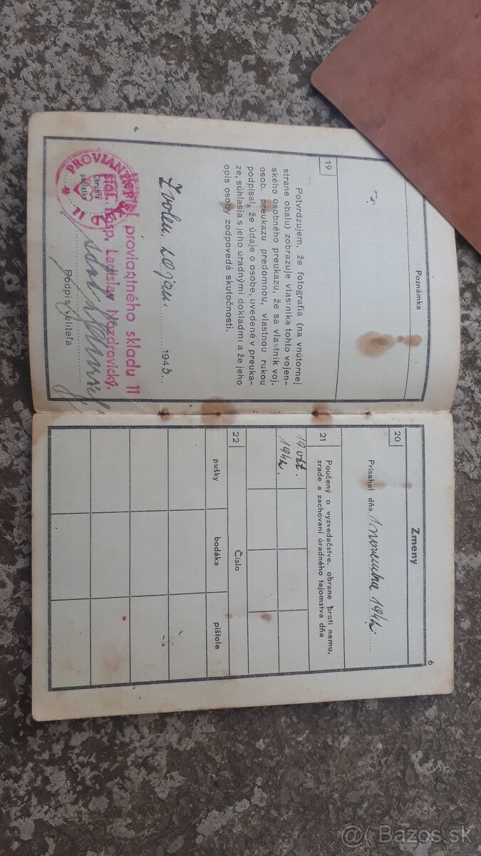 Slovensky stat preukaz VOP - 3