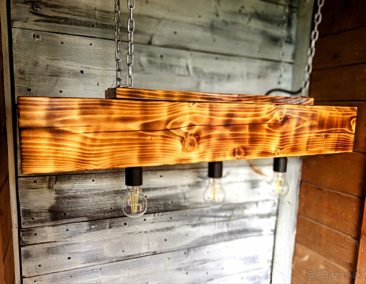 Drevená závesná lampa - 3