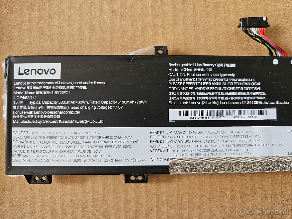 Originál batéria pre Lenovo Legion L19C4PC1 80Wh - 3