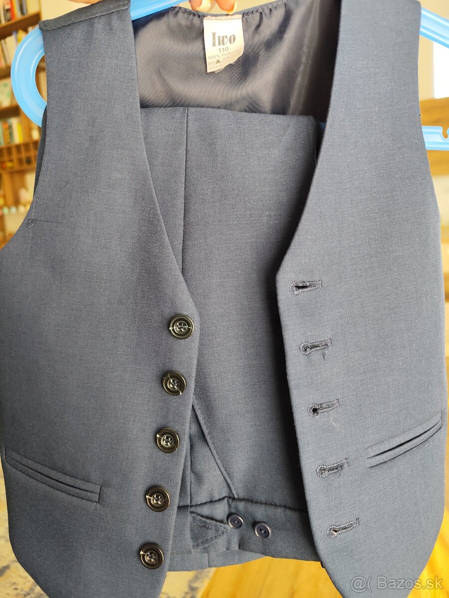 Chlapčenský oblek 104/110 modrý - 3