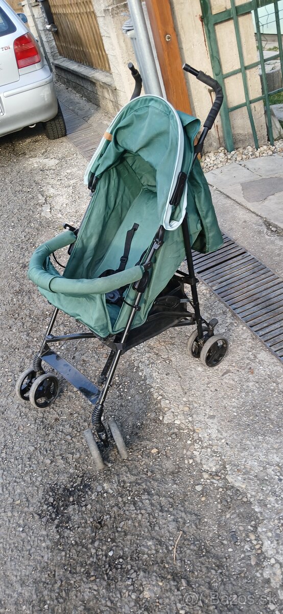 Detsky kočík zelený - 3